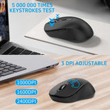 SHUNJINRUN Ultra Thin Ergonómico Silencioso Teclado Teclado Ratón C...