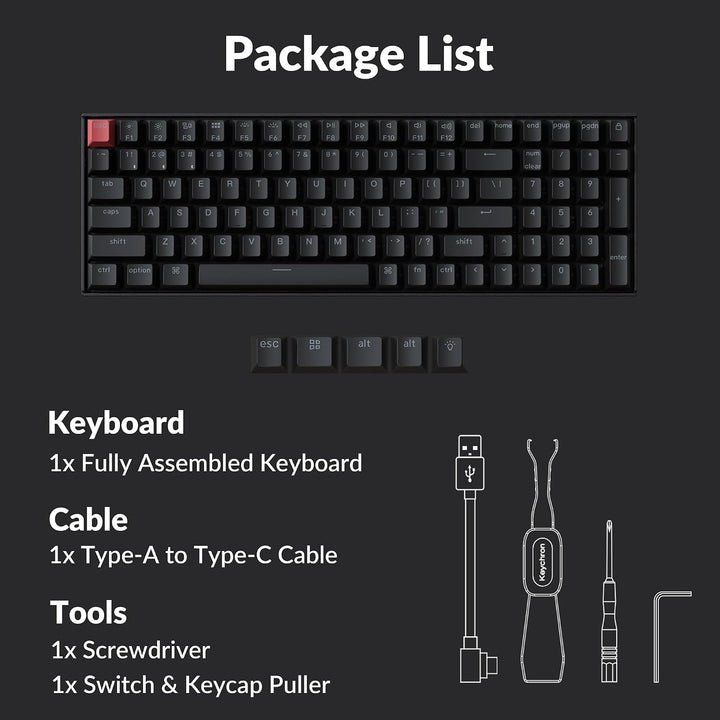 Keychron K4 96% Layout QMK Teclado Mecánico con Opciones Inalámbric...