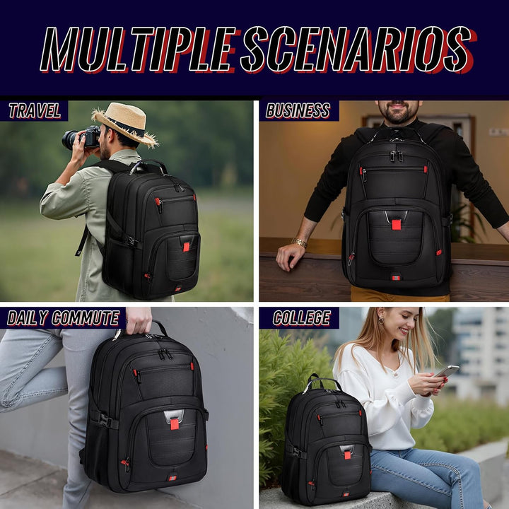 JARWAM Mochila grande de viaje para laptop para hombres, mochilas d...