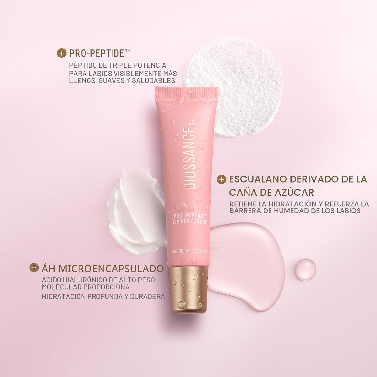Biossance Pro-Peptide Lip Perfector \u2013 Bálsamo labial vegano Tr...