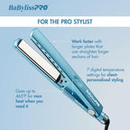 BabylissPRO Nano Titanium Ionic Hair Straightener, Professional Fla...
