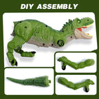 Sunrad Juguetes de dinosaurio con control remoto para niños de 3-5, 4-7, 8, Verde