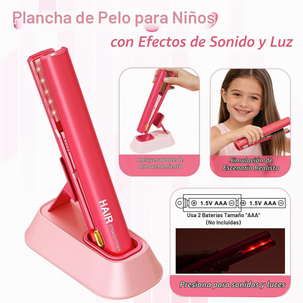 Juguetes de peluquería para niñas de 3 a 8 años, juego de peluquería de peluquería, accesorios de maquillaje con luces y sonidos interactivos, juguetes educativos de vestir, regalos de cumpleaños para niños de 3, 4, 5, 6, 7, 8 años