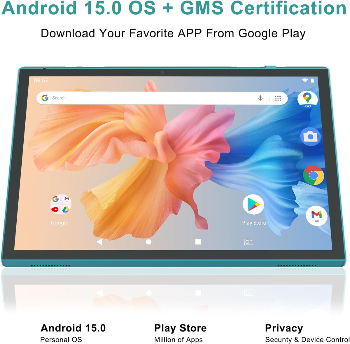 Tableta de 10 pulgadas Android 15 Tablets con estuche Stylus 8GB RA...