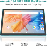 Tableta de 10 pulgadas Android 15 Tablets con estuche Stylus 8GB RA...