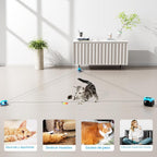 Juguetes interactivos para gatos de interior, ratón para gatos con control automático/remoto DIY, cinta transportadora de caza para mantener entretenidos a los gatitos aburridos y cachorros
