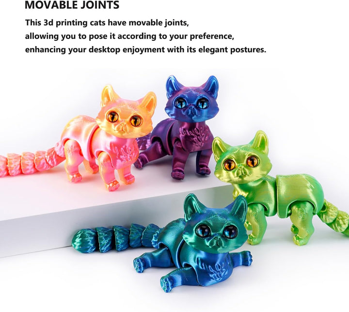 QINGMIAO Kit de 6 piezas impresas en 3D para gatos