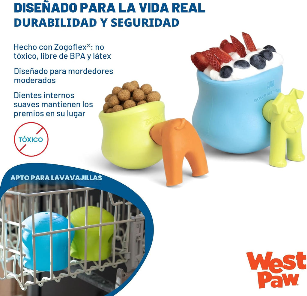 Dispensador interactivo de golosinas para perros West Paw, con diseño Toppl de Zogoflex®, L
