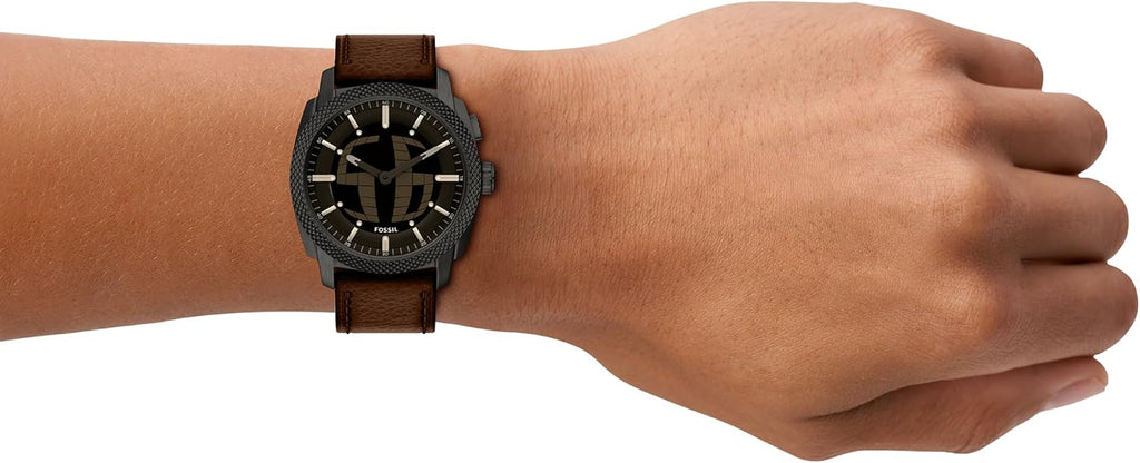 Fossil Reloj para hombre, reloj de cuarzo de acero inoxidable con tres manecillas para hombre