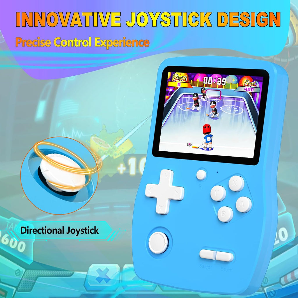 Juegos de mano de 32 bits para niños precargados 139 videojuegos, reproductor de videojuegos portátil con pantalla IPS de 3.0 pulgadas y batería recargable, mini juegos de viaje, regalos electrónicos