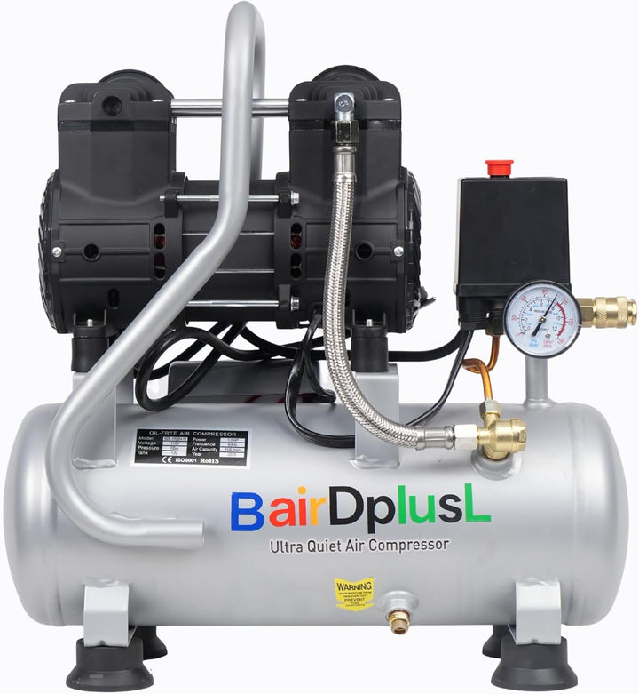 BairDplusL - Compresor de aire ultra silencioso de 3.2 galones, 110...