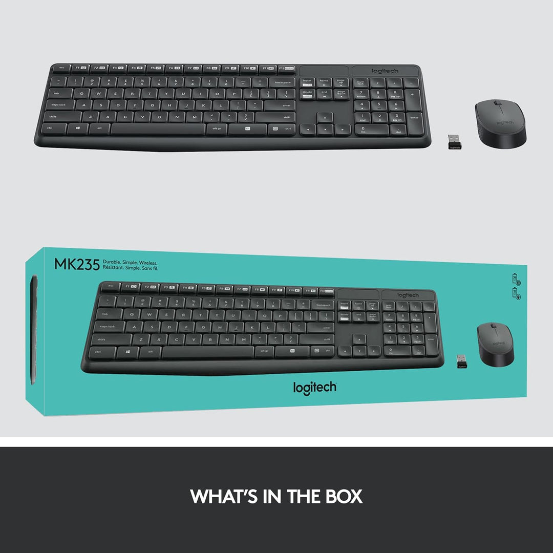 Logitech Teclado y mouse inalámbrico MK235