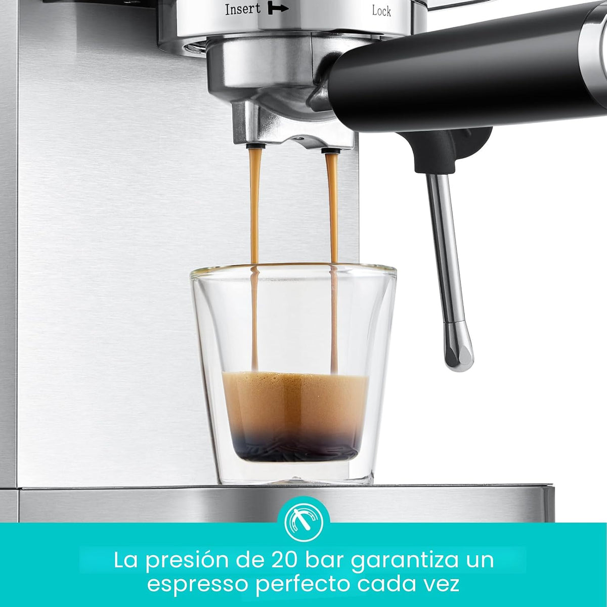 CASABREWS Máquina de café espresso de acero inoxidable 3700 Essential con