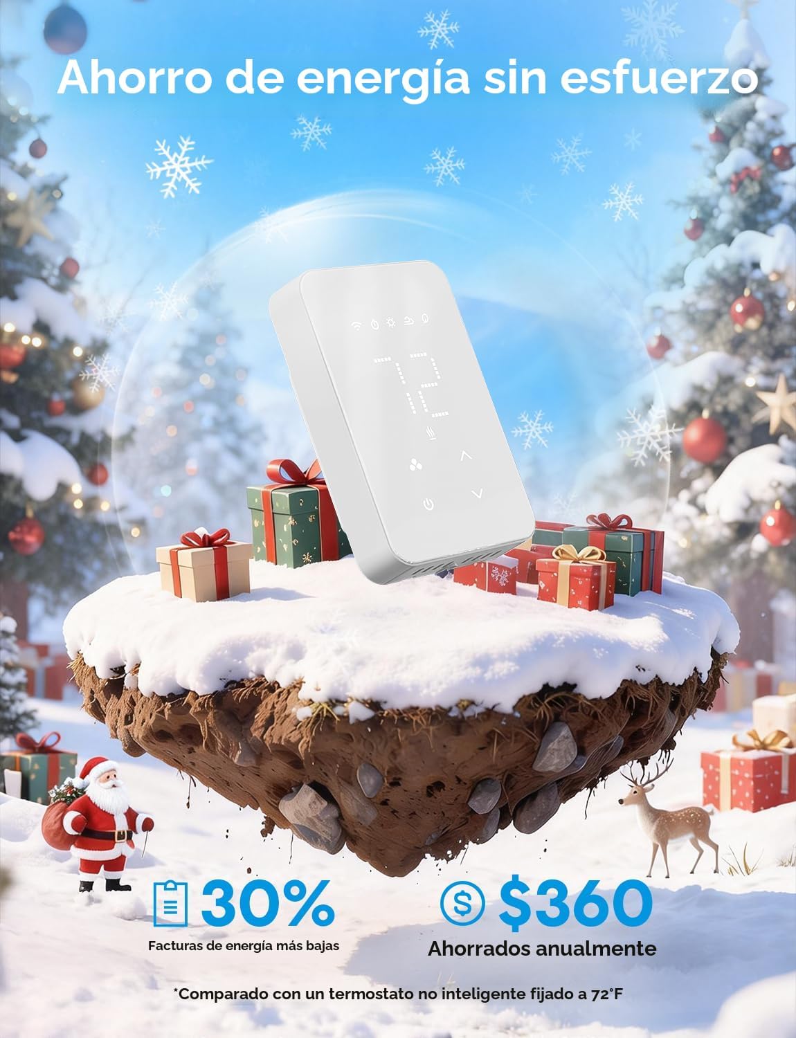 meross Matter Smart Thermostat para calefactores eléctricos de baseboard