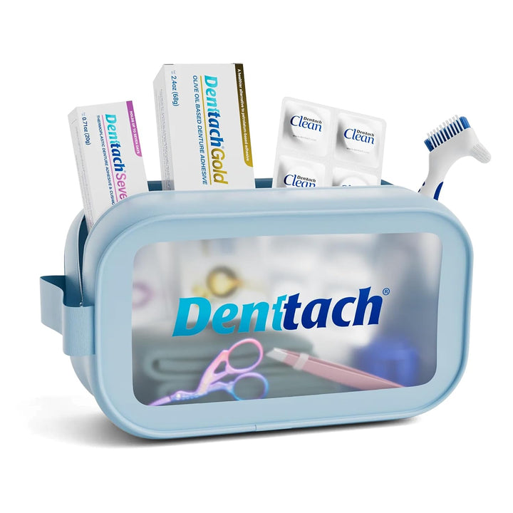 Kit de inicio para dentaduras, kit de 9 piezas incluye adhesivo ter...