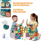 Bloques de construcción de azulejos magnéticos ligeros para niños, juguetes de construcción STEM educativos transparentes en 3D, bloques magnéticos de mármol para niños de 3, 4, 5, 6, 7, 8, 10
