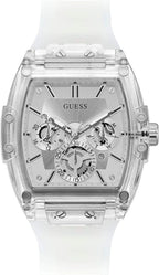 GUESS Serie GW0G para hombre | Reloj de tendencia analógica | Caja de policarbonato | Pulsera de silicona | Resistencia al agua 50M