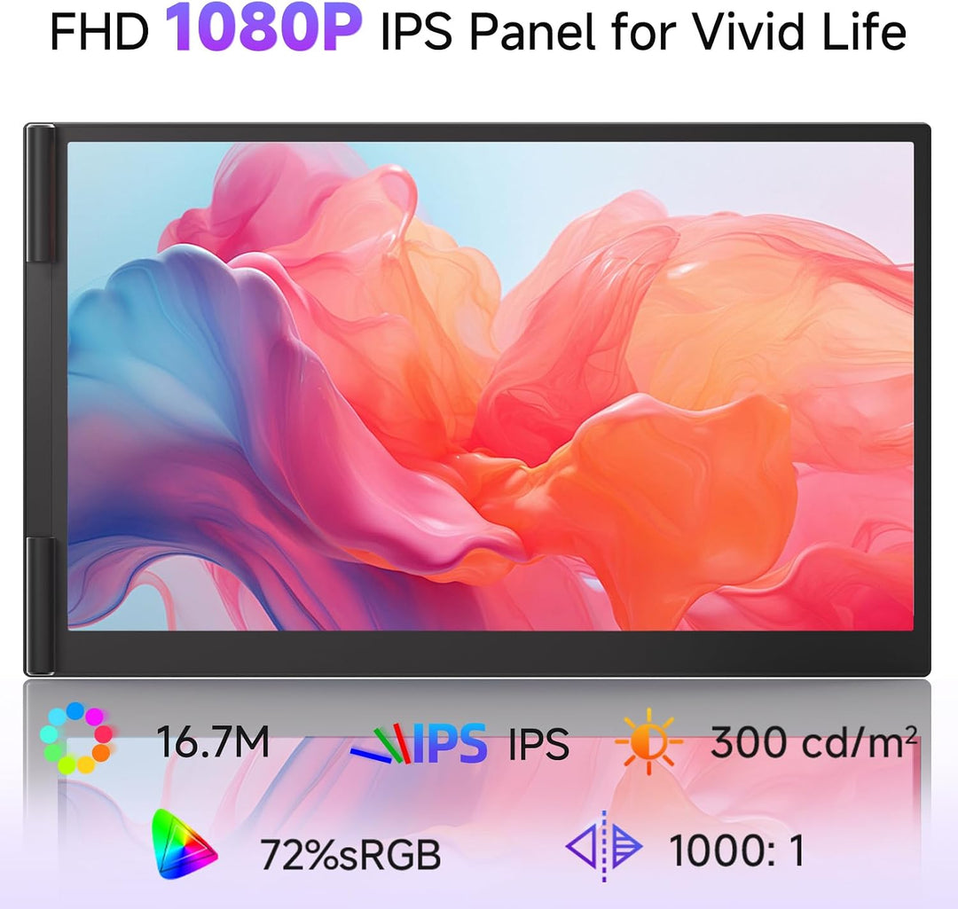 ROYY - Extensor de pantalla para laptop, monitor portátil 1080P FHD...