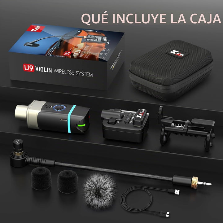 Xvive Sistema inalámbrico de violín U9 con transmisor y receptor de...