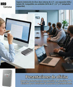 Reproductor multimedia 4K Ultra HD y caja de disco duro 2 en 1 Señalización digital | Reproducir H.265/HEVC H.264/AVC MP4 MKV, música MP3, fotos JPG reproducción automática y reanudación compatible