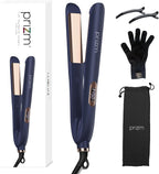 Prizm Plancha de pelo profesional de 1 pulgada 2 en 1, Oro y gris roca Std 11-temp 1 pulgada