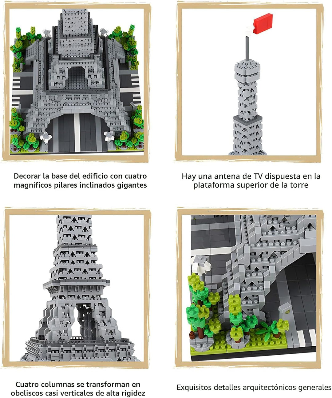 CSNRHG Torre Eiffel de París, Modelo Arquitectónico Mundialmente Fa...