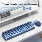 MOFII Combo de teclado y mouse inalámbricos, teclado pequeño compac...