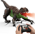 T-Rex Robot RC Dinosaur con cámara para niños, pantalla LCD RC video en vivo, simulación de movimiento de gateo, modo de demostración inteligente, función de rociado, efecto de luz y rugido, batería