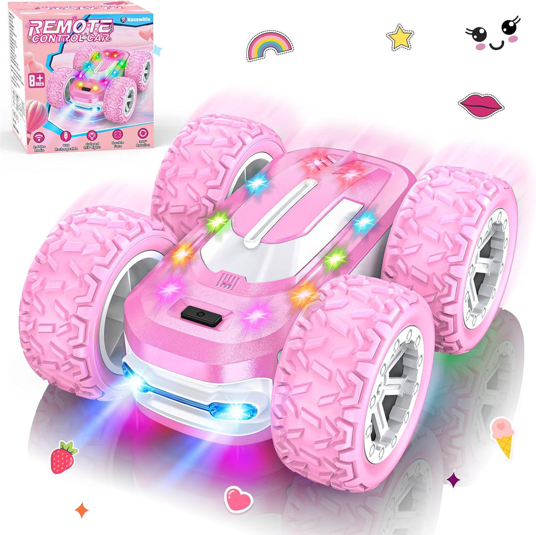 Automóvil de juguete rosa con control remoto para niñas, coches RC...