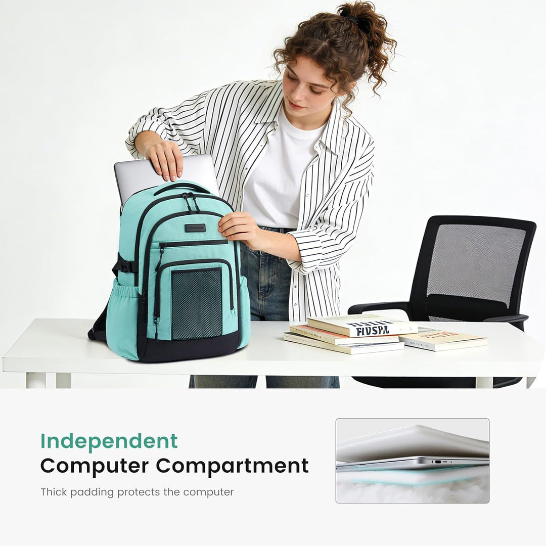 LOVEVOOK Mochila para laptop para mujer con portavasos grande, bols...
