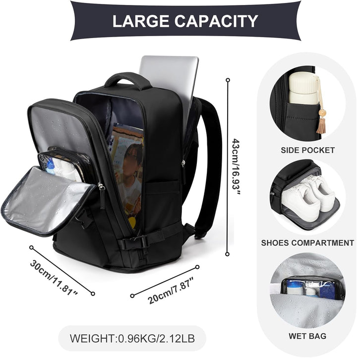 coowoz Mochila de mano para mujeres y hombres, mochila de viaje apr...