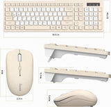 Combo de teclado y mouse inalámbricos silenciosos, teclado inalámbr...