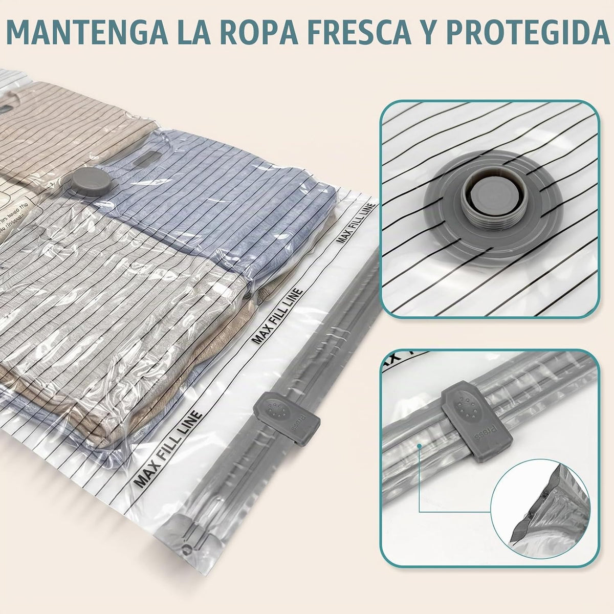 Bolsas de almacenamiento de vacío de bomba inalámbricas recargables