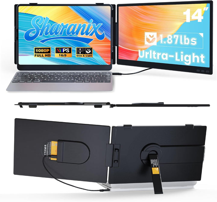 Extensor de pantalla para laptop, ultra ligero de 14 pulgadas FHD 1...