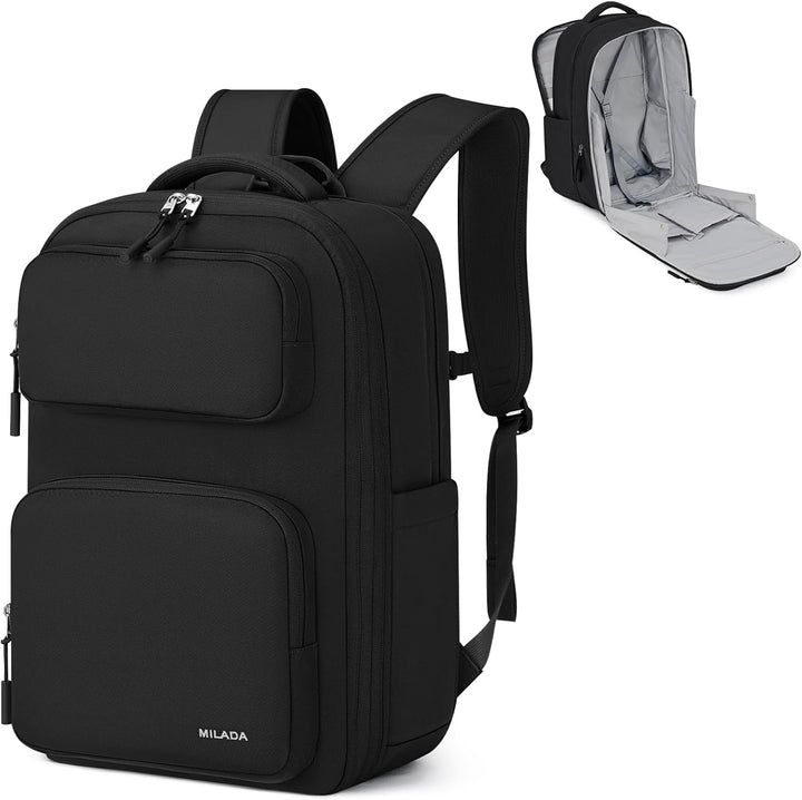 MILADA Mochila de viaje expandible de 28L a 39L, mochila de mano ap...