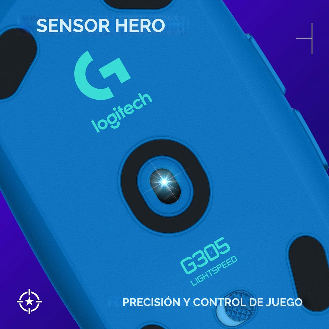 Logitech G305 LIGHTSPEED - Mouse inalámbrico para juegos, sensor He...