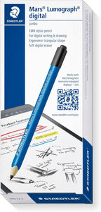 STAEDTLER Lumograph - Lápiz digital jumbo con borrador para pantallas