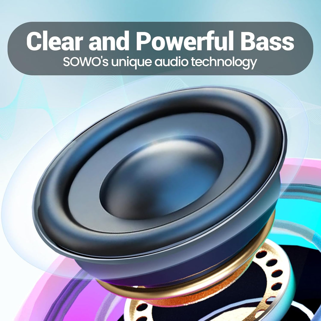 SOWO Pequeño altavoz impermeable Bluetooth portátil inalámbrico - A...