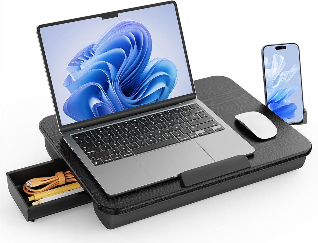 SAIJI Escritorio de regazo para laptop, bandeja portátil para portátiles