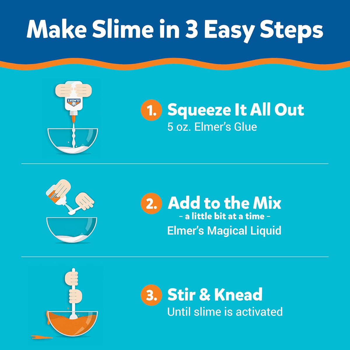 Elmer's Kit de slime Color Rush, incluye pegamento líquido, activador, hace que el color cambie, brilla en la oscuridad, slime de mantequilla y más, kit de 10 piezas, perfecto para fiestas de cumpleaños, idea de regalo, actividad de niños