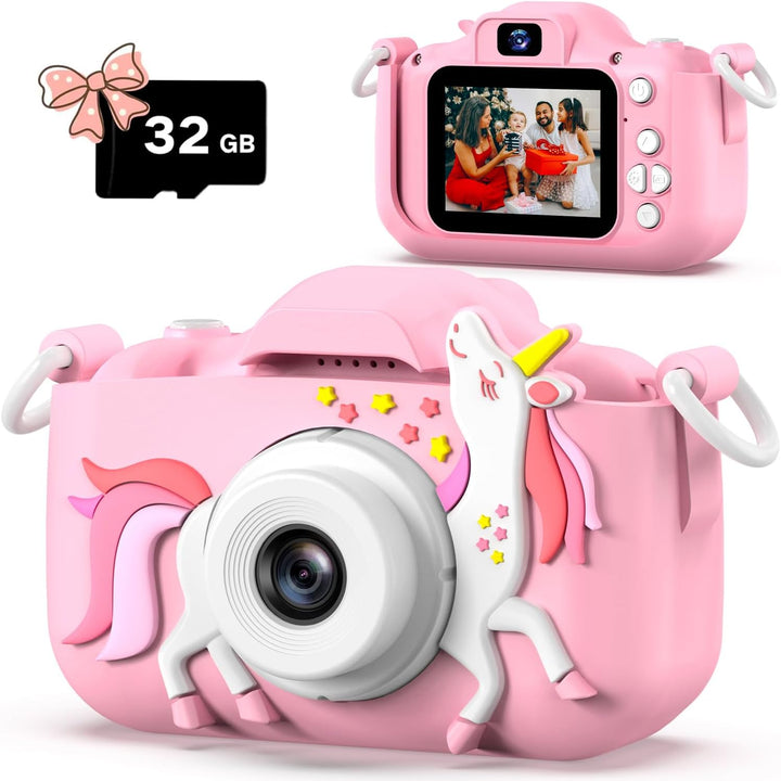 Dwfit Cámara de selfie mejorada para niños, regalos de cumpleaños d...