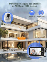 GoodBaby Monitor de bebé con cámara y audio, sin WiFi, zoom panorám...