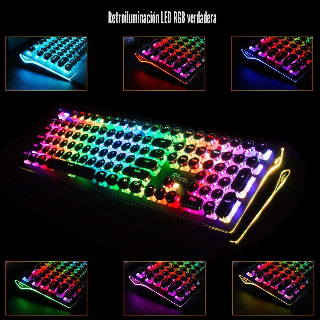 RK ROYAL KLUDGE Teclado de Máquina de Escribir S108, Teclado Mecáni...