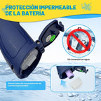 Pistola de agua eléctrica, juguete de pistola de agua, pistola de chorro de agua de hasta 32 pies de largo alcance, juguete de disparos para fiesta en piscina al aire libre con 2 baterías y 2 tanques de agua, regalo ideal para niños y adultos