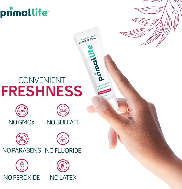 Primal Life Organics Pasta de dientes mineral premium Dirty Mouth,...