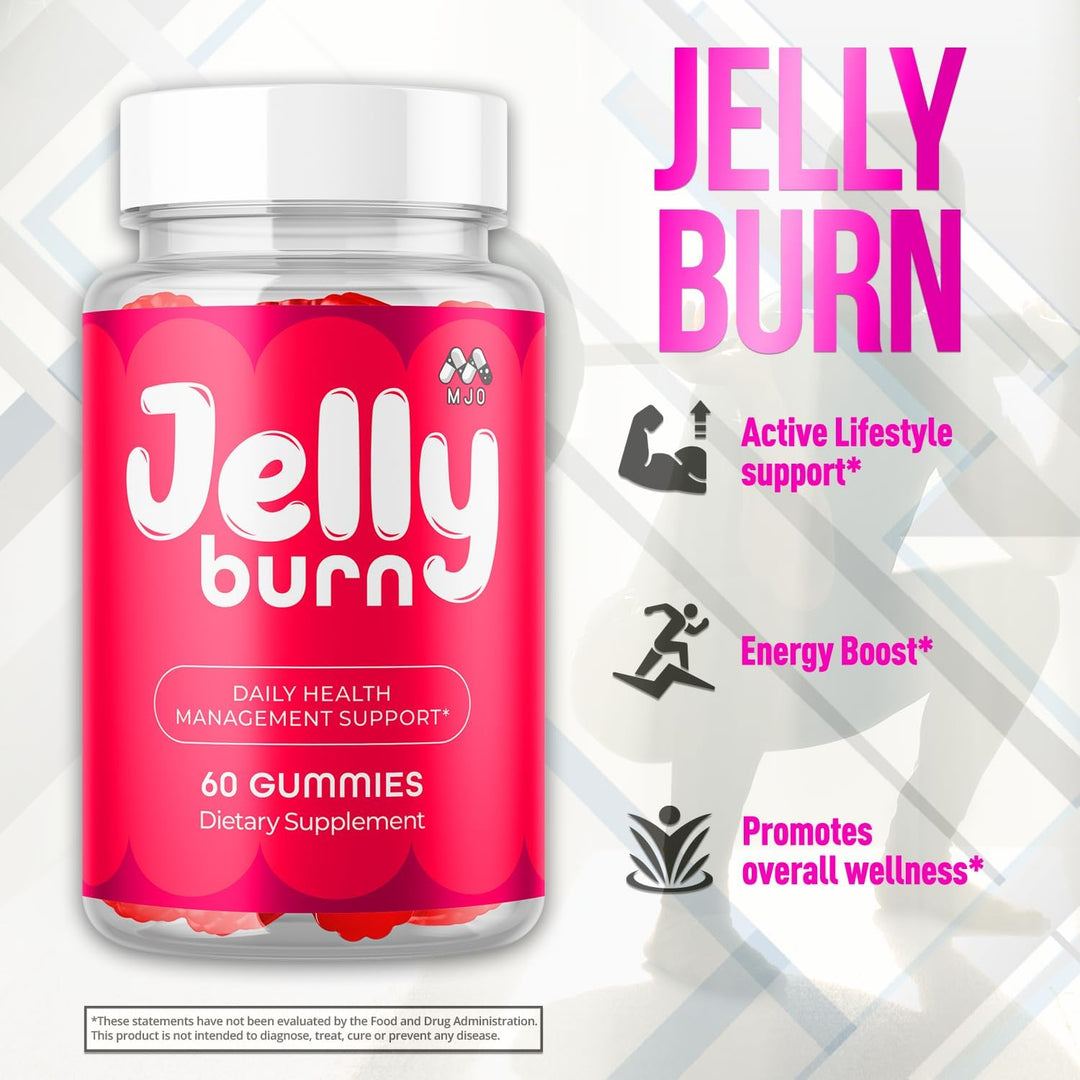 Paquete de 2 gomitas Jelly Burn, gomitas oficiales JellyBurn con in...
