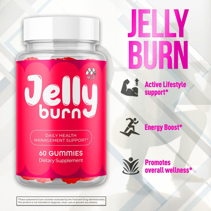 Paquete de 2 gomitas Jelly Burn, gomitas oficiales JellyBurn con in...