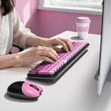 MOFII Combo de teclado y mouse inalámbricos, teclado pequeño compac...