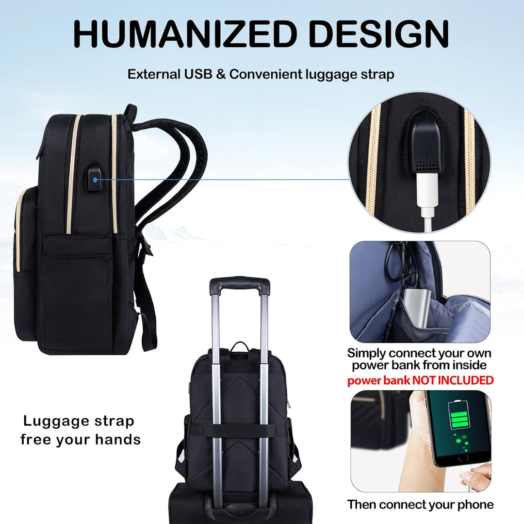 VANKEAN Mochila para laptop de 15.6 pulgadas para mujeres y hombres...