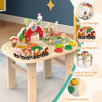 Weilim Mesa de actividades Montessori para niños de 1 año, juguete de